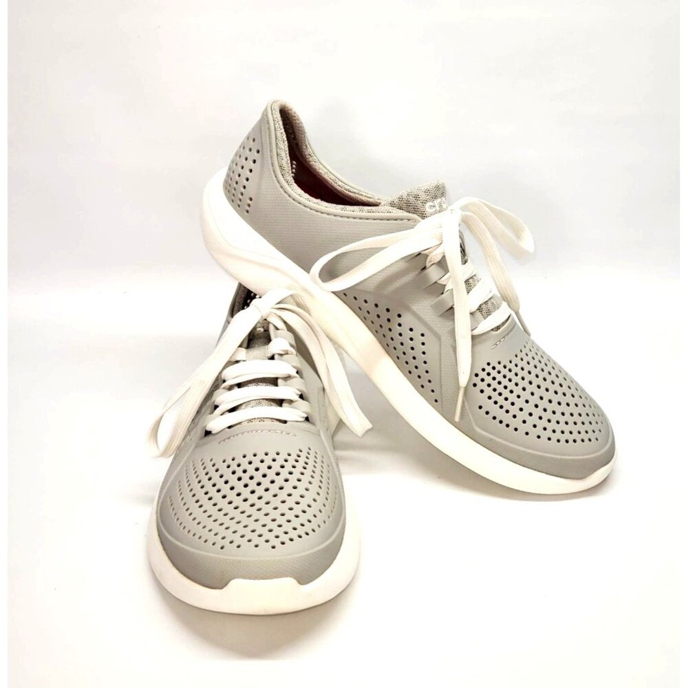 Crocs Women's Gray Literide Pacer Hybrid Sneakers Shoes  Size 10 W 1510